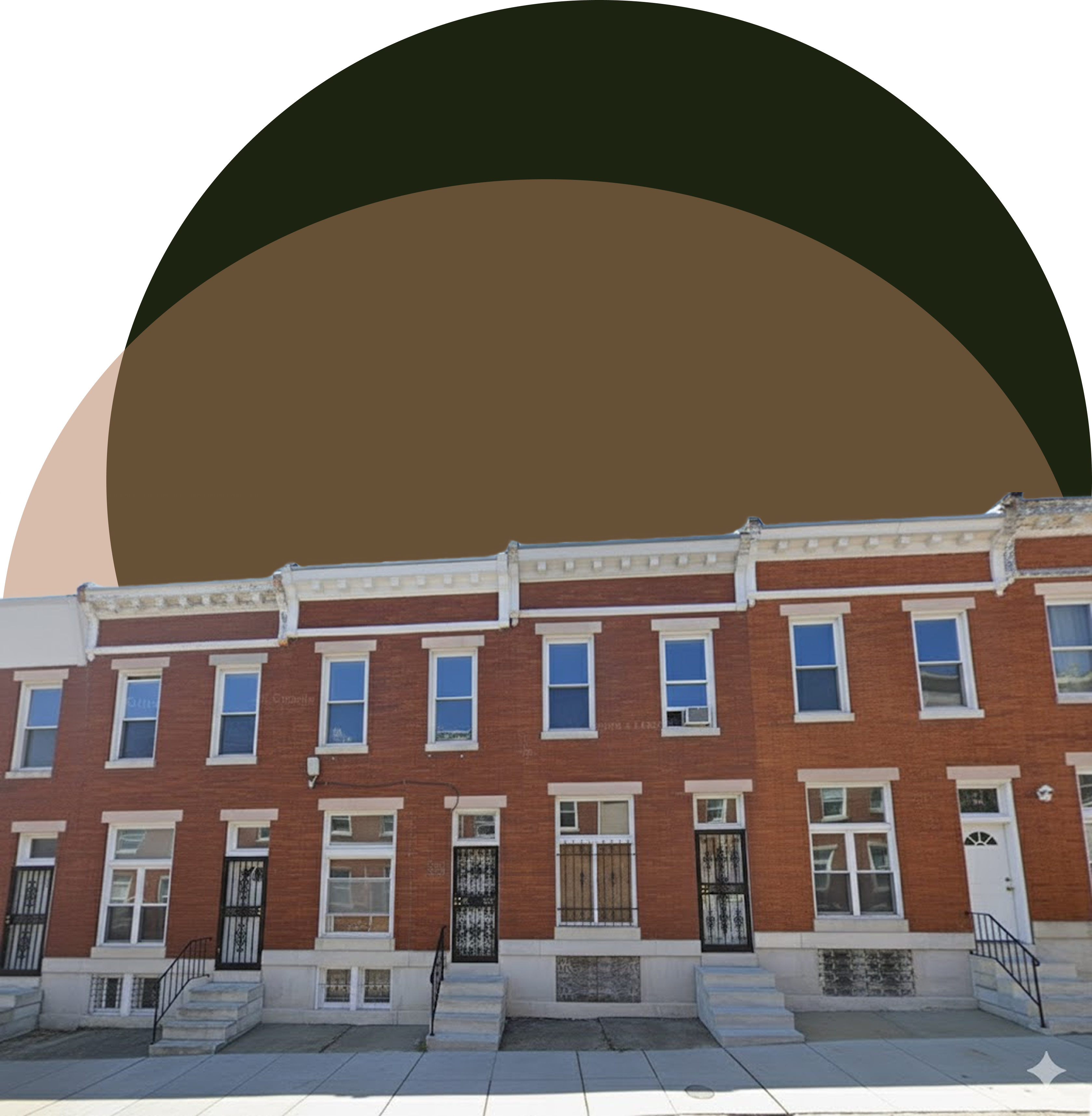 Residential brick house exterior